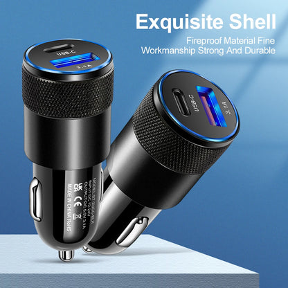 66W USB Type A Type C Fast Charging Adapter for Car Lighter Socket